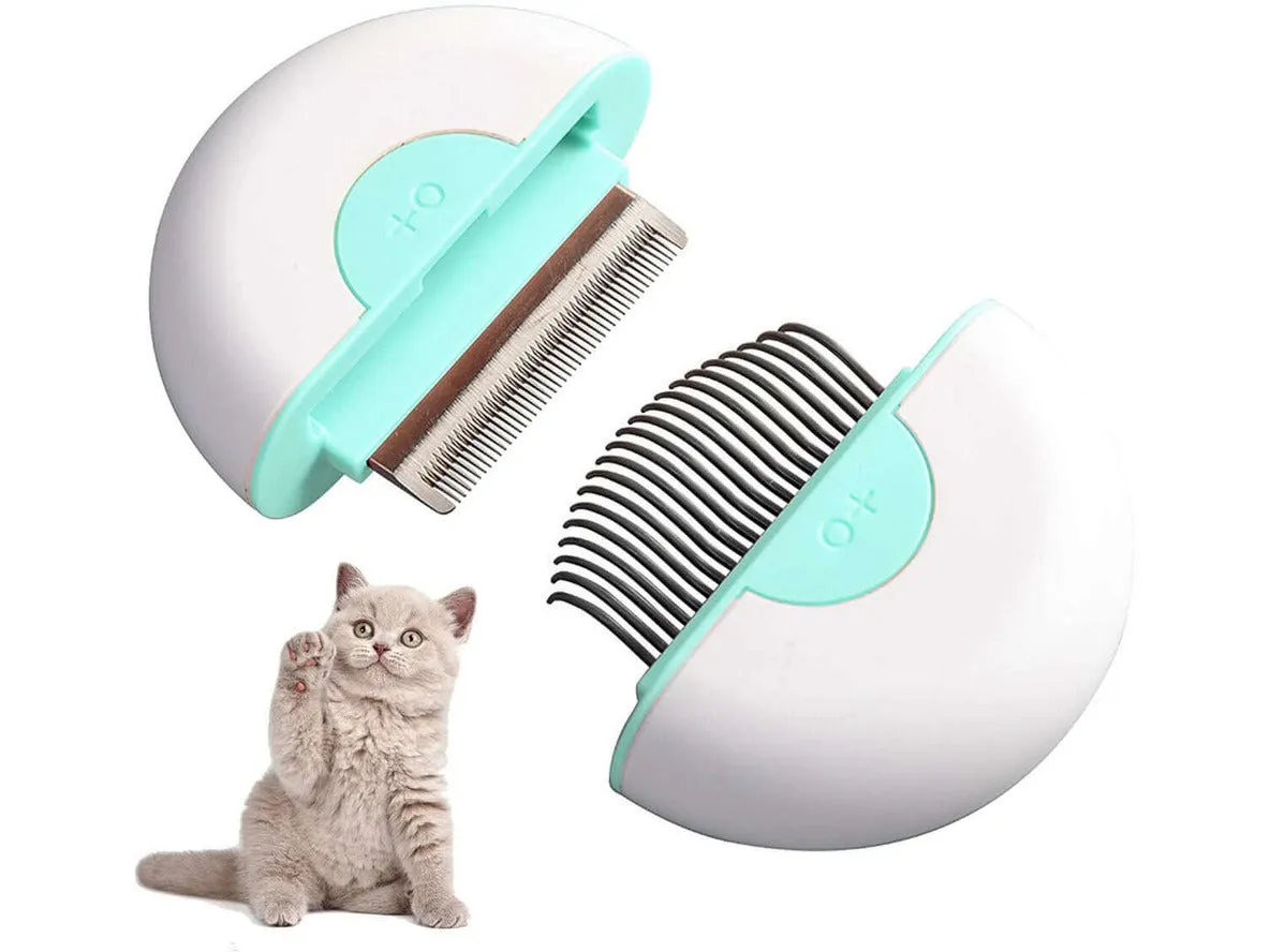 2 In 1 Mini Pet Comb for long hair - Green