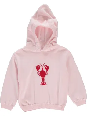 20045T-Kickin Crawfish Zip Back Pink Toddler Sweater