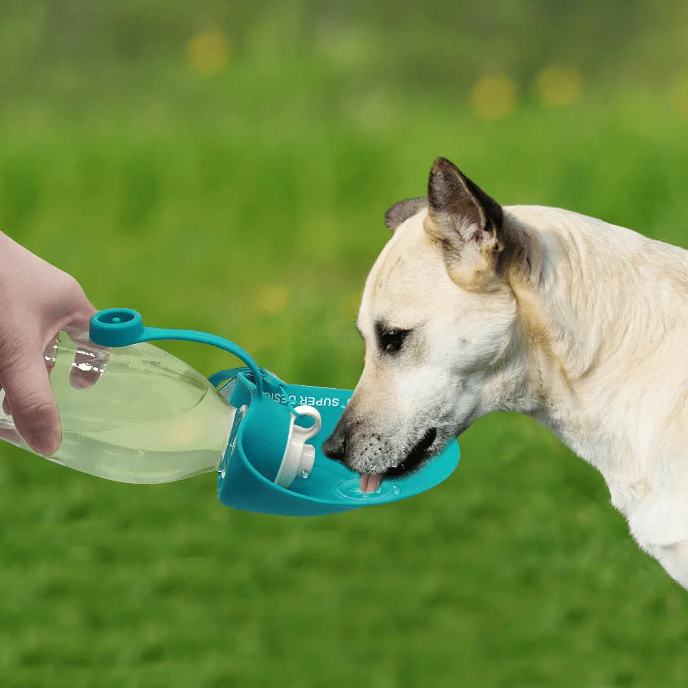 650Ml Sport Portable Leaf Pet Dog Water Bottle Expandable Silicone Travel Dog Bottles Bowl for Puppy Cat