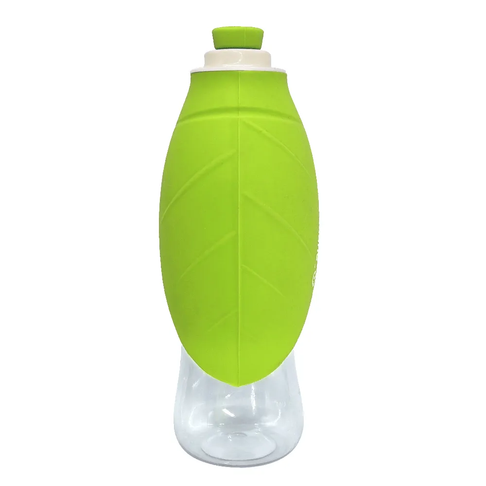 650Ml Sport Portable Leaf Pet Dog Water Bottle Expandable Silicone Travel Dog Bottles Bowl for Puppy Cat