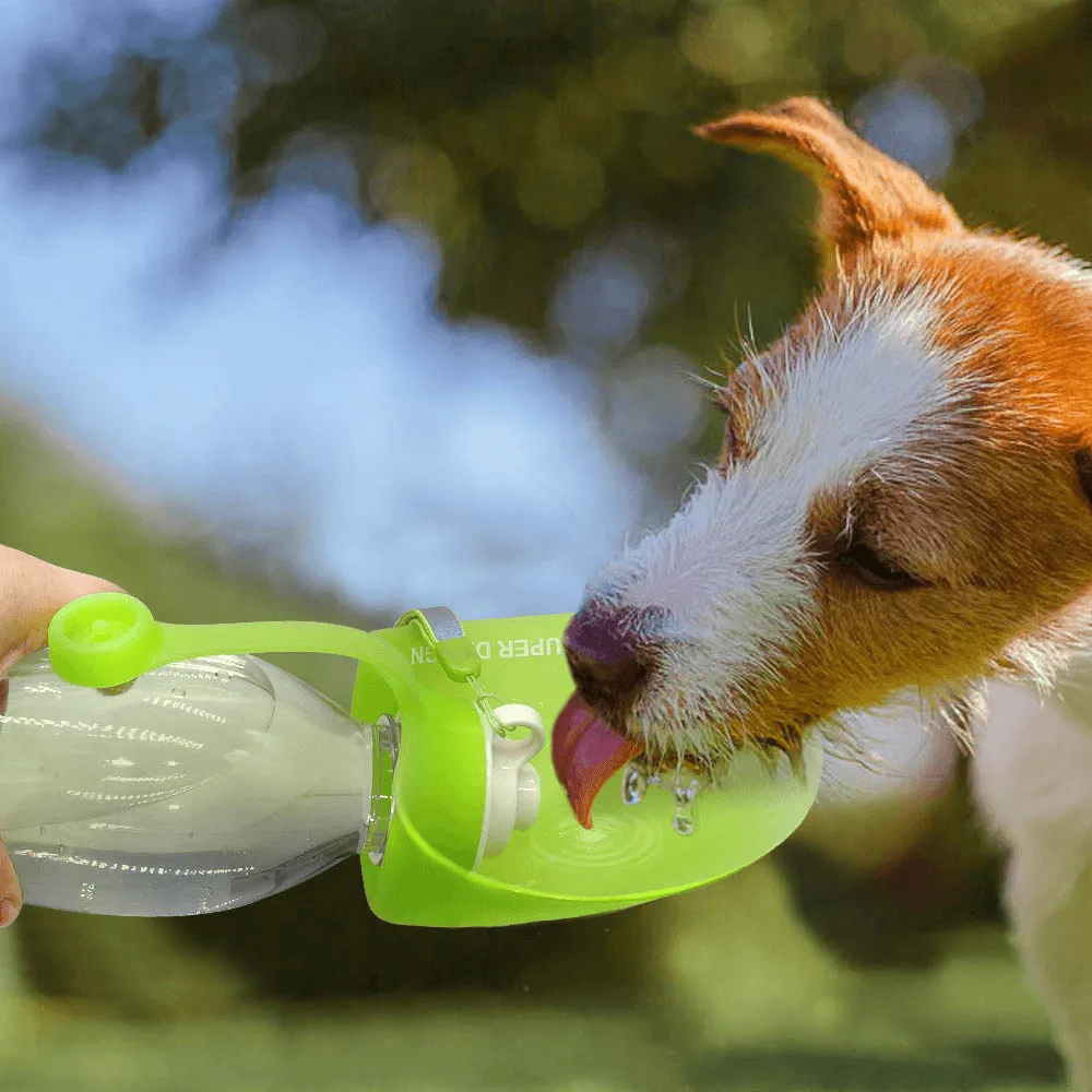 650Ml Sport Portable Leaf Pet Dog Water Bottle Expandable Silicone Travel Dog Bottles Bowl for Puppy Cat