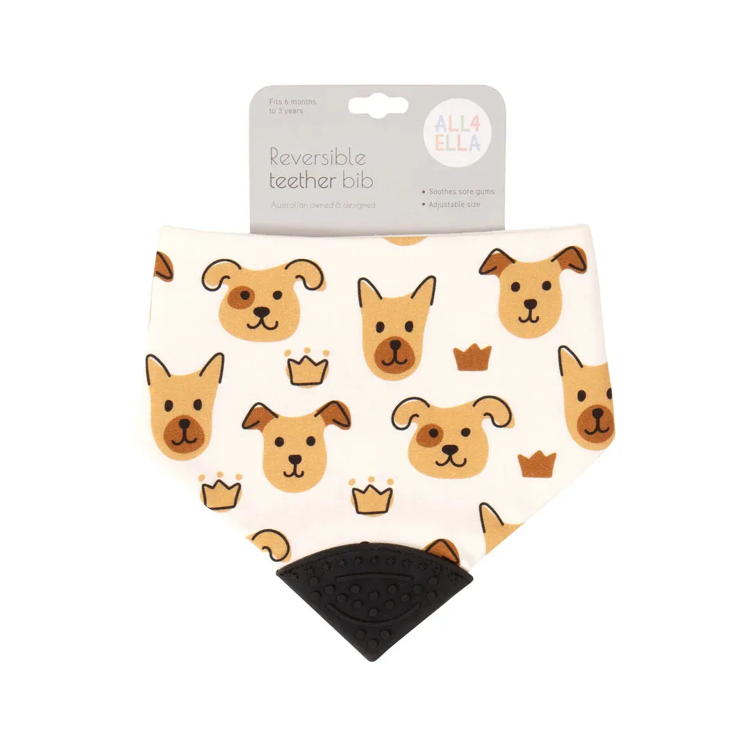 ALL4ELLA Reversible teether bib - Puppies