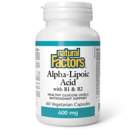 Alpha-Lipoic Acid with B1 & B2 600 mg Capsules