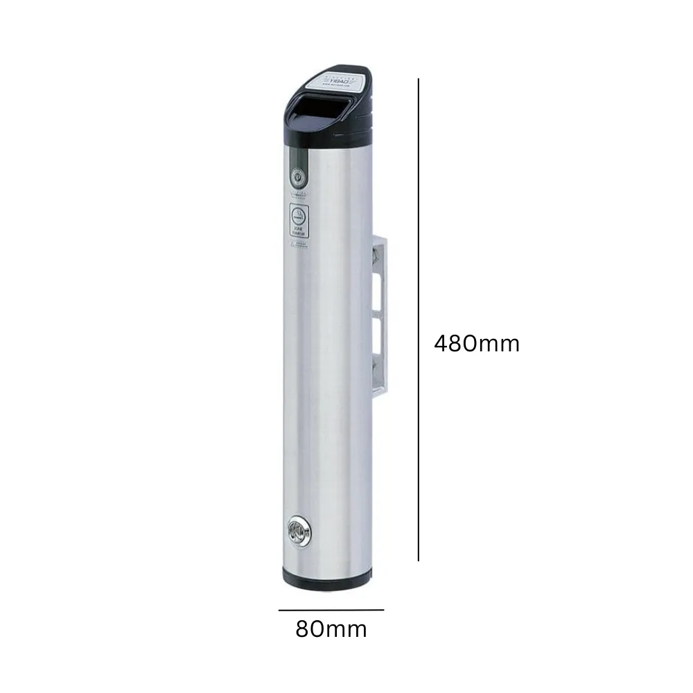 Aluminium Round Wall Mounted Cigarette Bin - 1.9 Litre