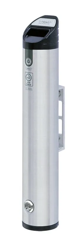 Aluminium Round Wall Mounted Cigarette Bin - 1.9 Litre