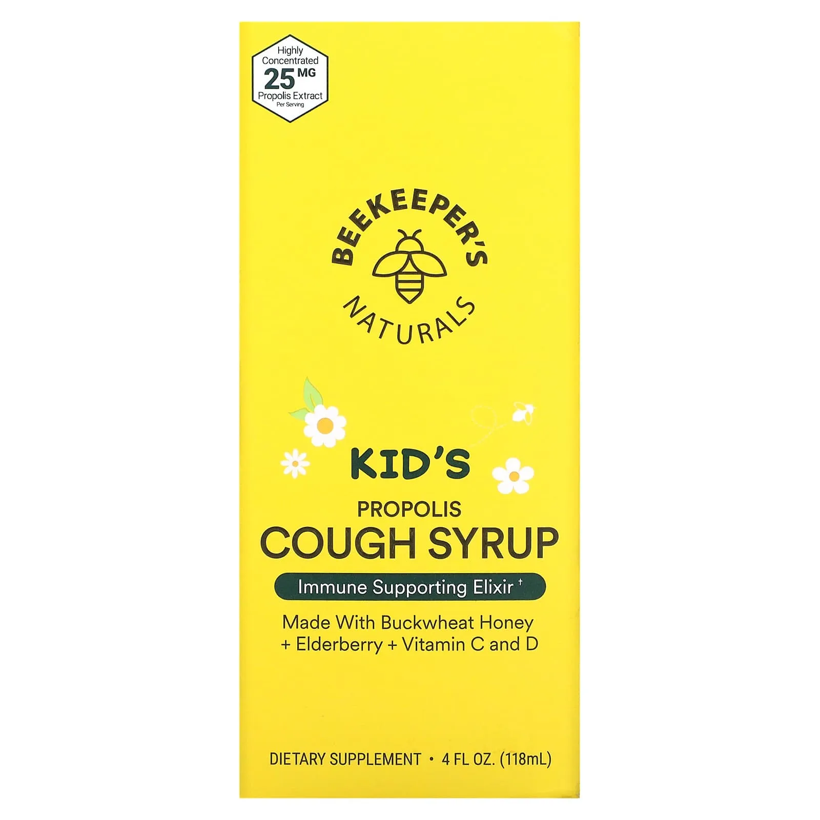 Beekeeper's Naturals Cough Honey Syrup, 118 ml