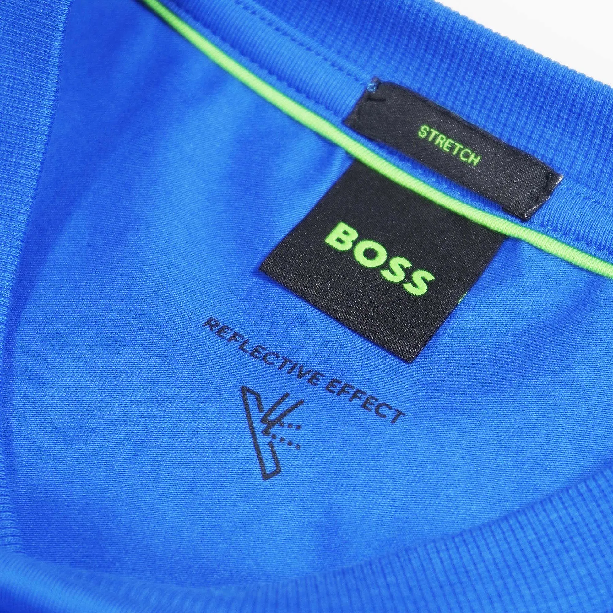 Boss Stretch Cotton Reflective Effect T-Shirt - Blue