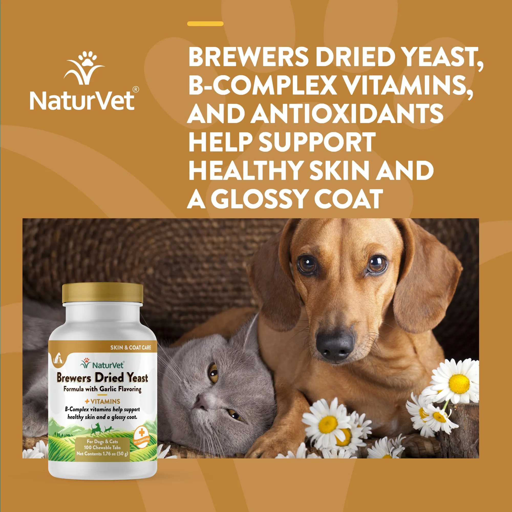 Brewers Dried Yeast With Garlic Chewable Tablets