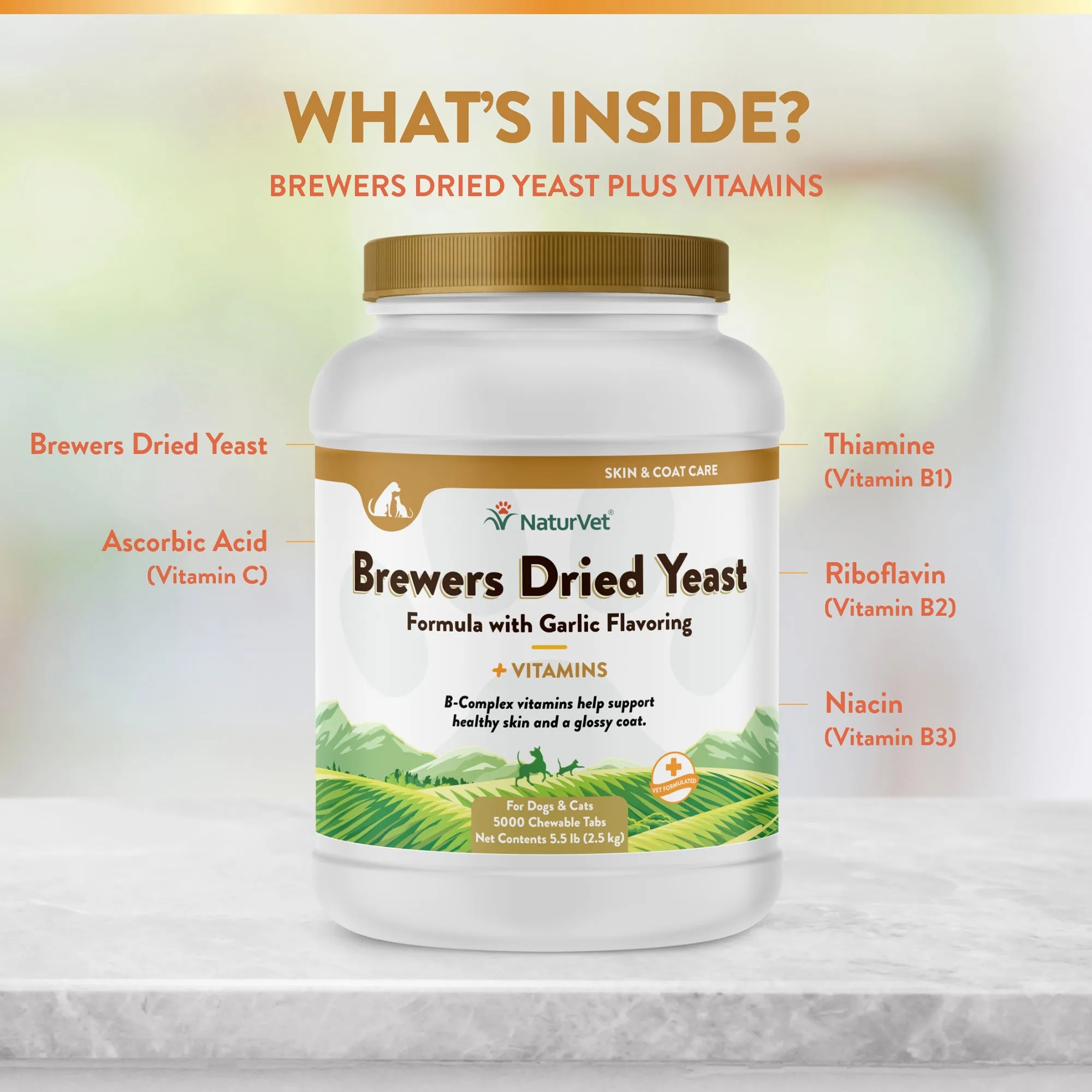 Brewers Dried Yeast With Garlic Chewable Tablets