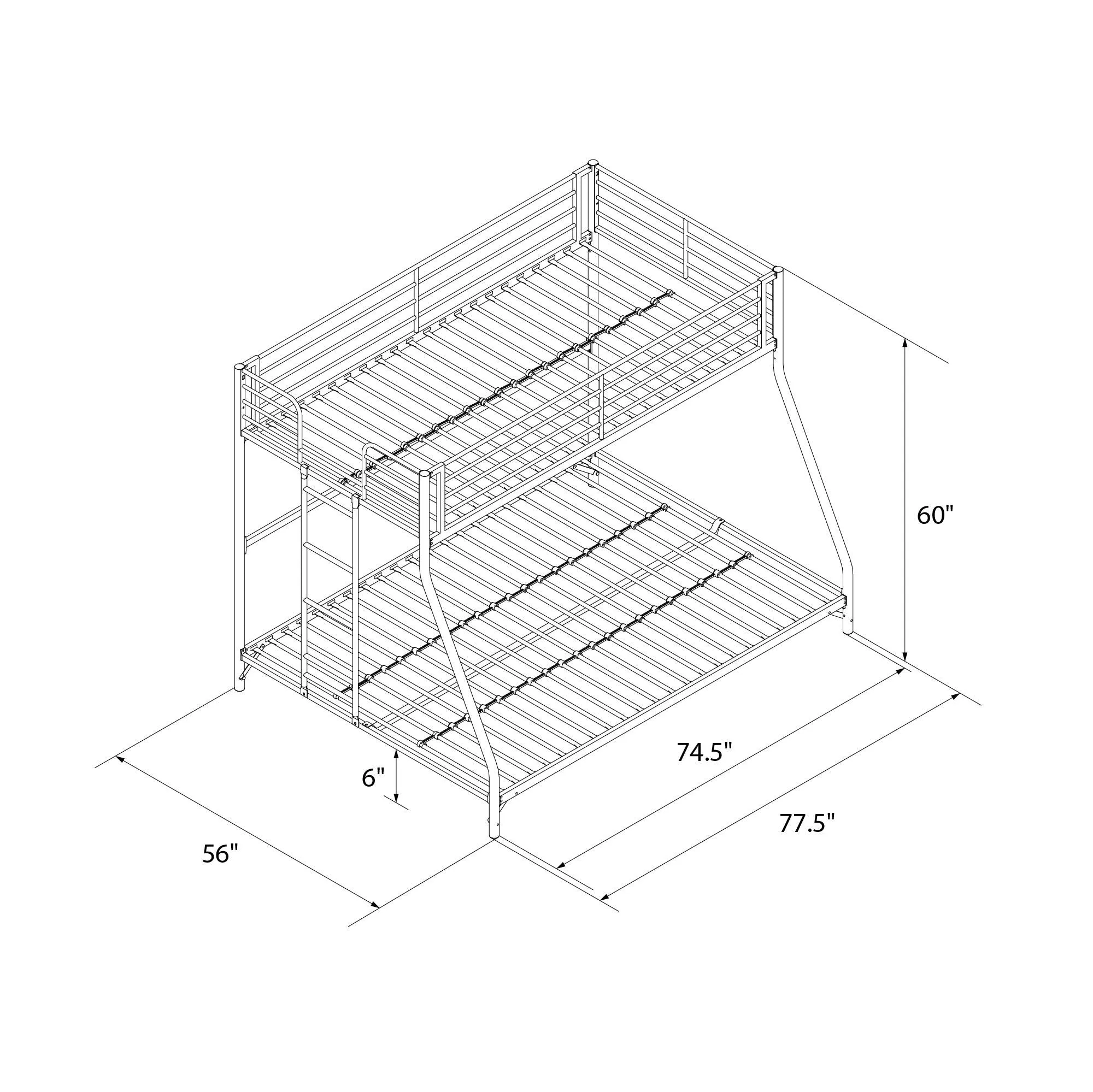 BrEZ Build Daven Easy Assembly Bunk Bed