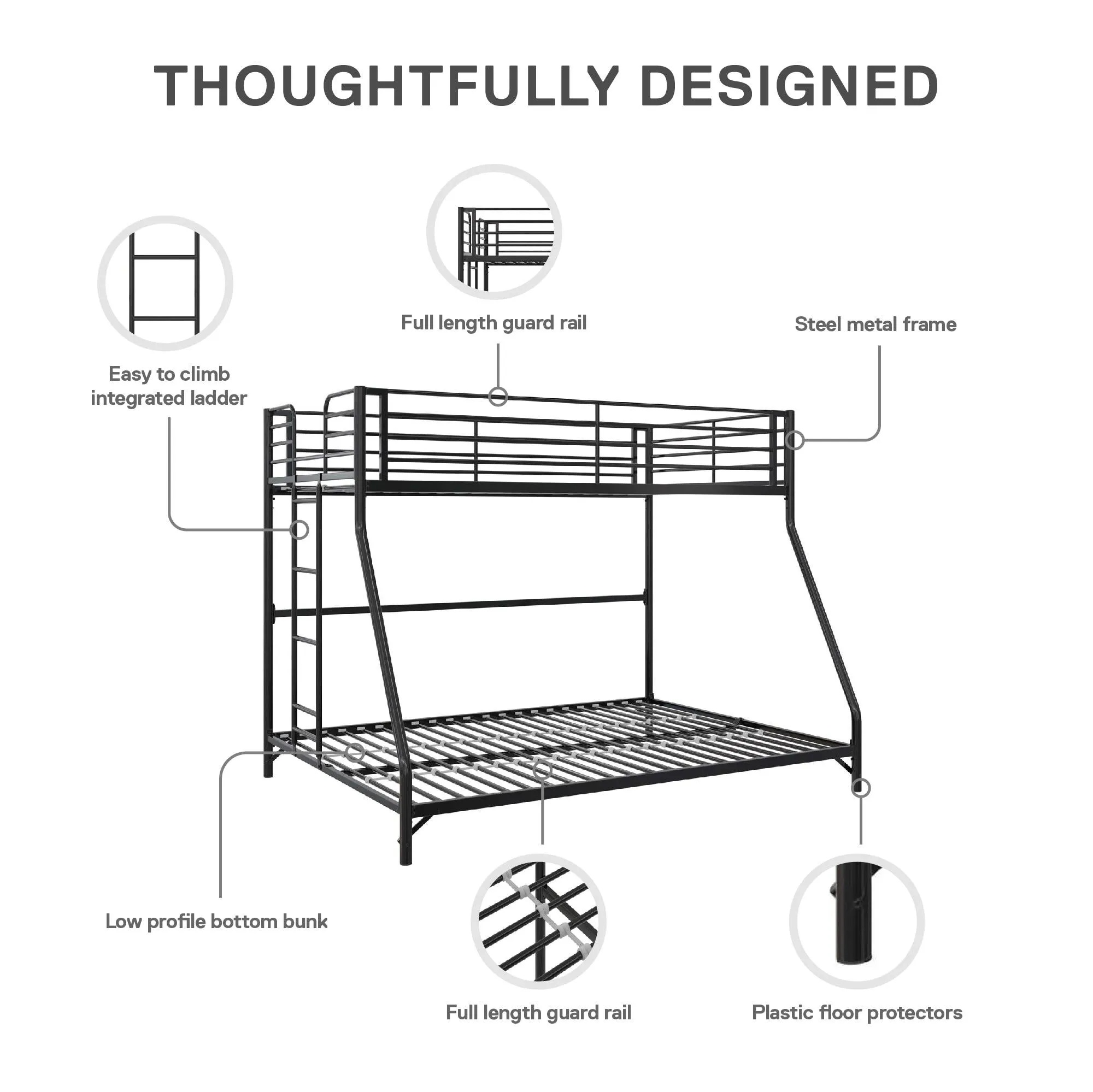 BrEZ Build Daven Easy Assembly Bunk Bed