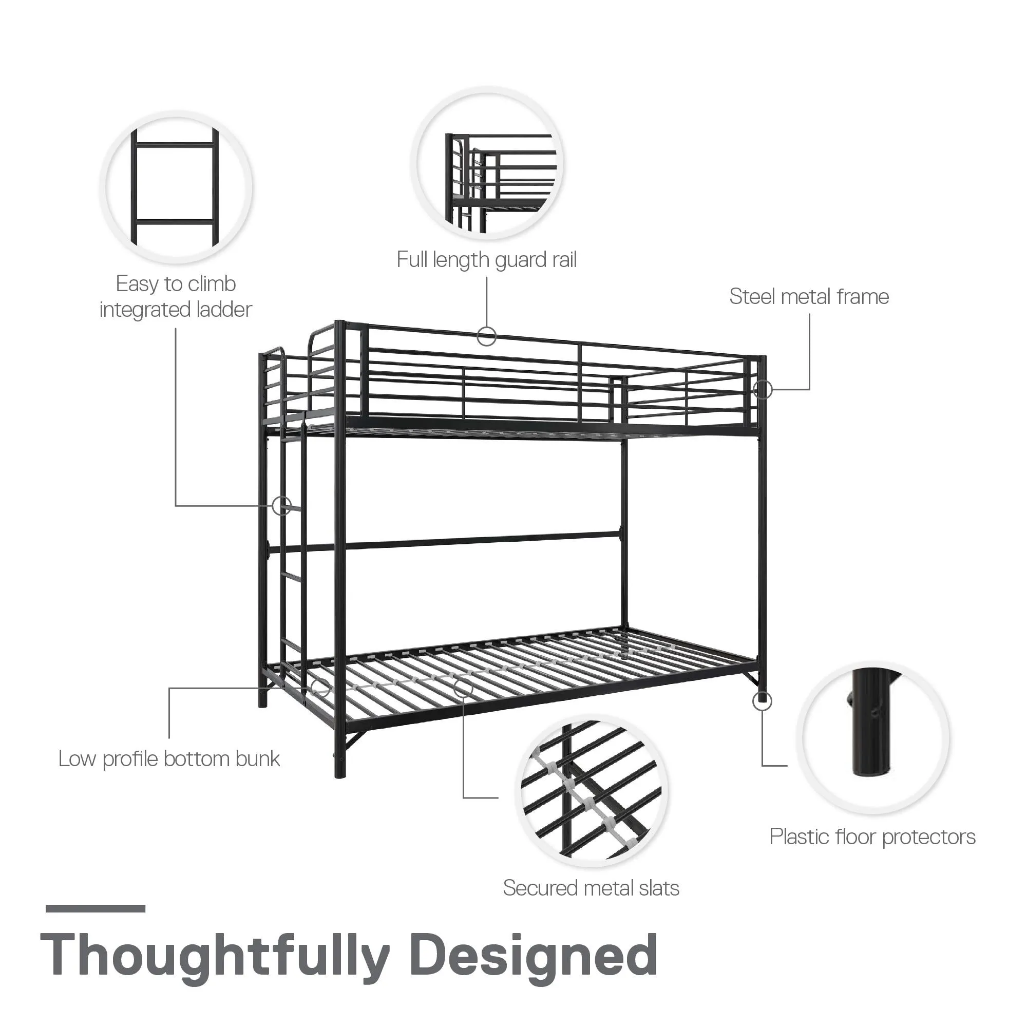 BrEZ Build Daven Easy Assembly Bunk Bed