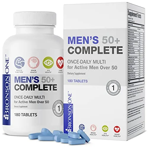 Bronson ONE Daily Mens 50  Complete Multivitamin Multimineral, 180 Tablets