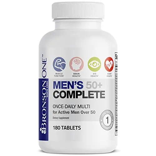 Bronson ONE Daily Mens 50  Complete Multivitamin Multimineral, 180 Tablets