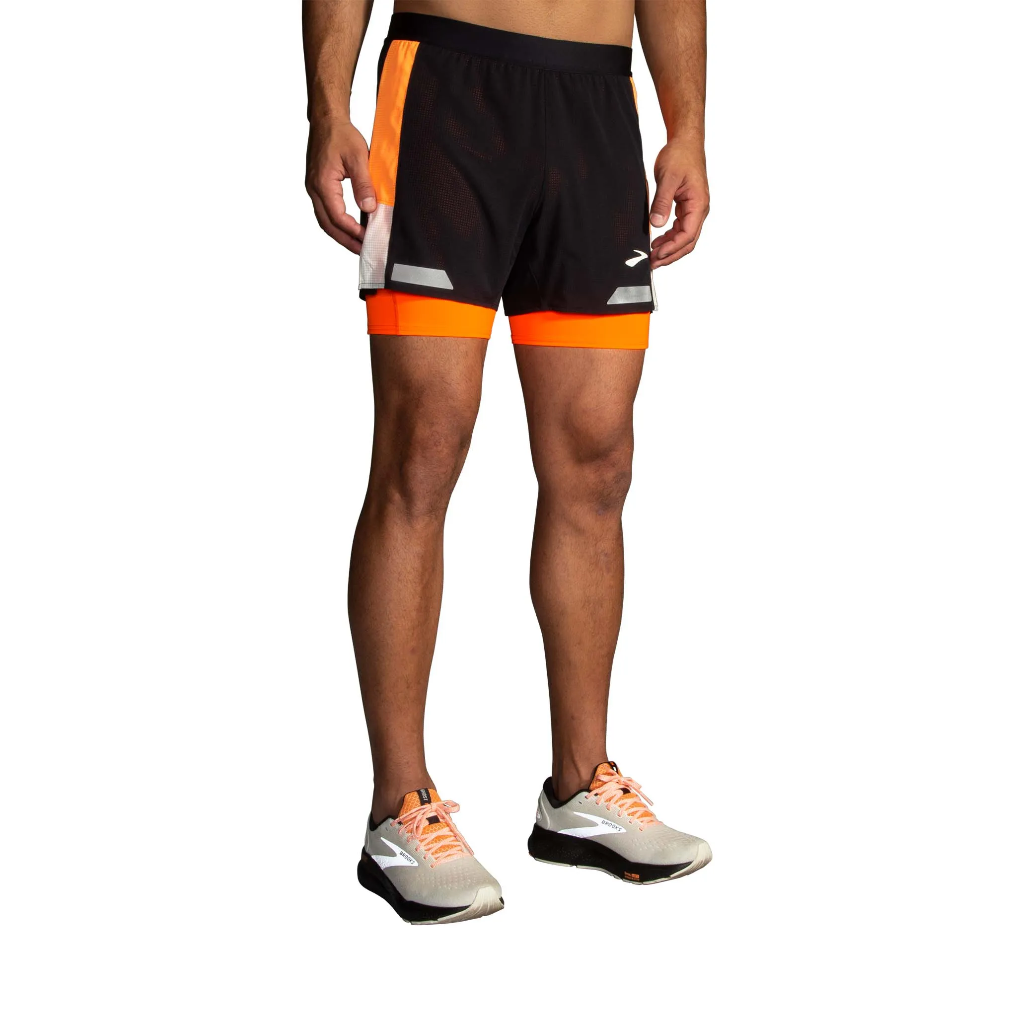 Brooks | Men's Run Visible 5" 2IN1 Short 2.0 - Black