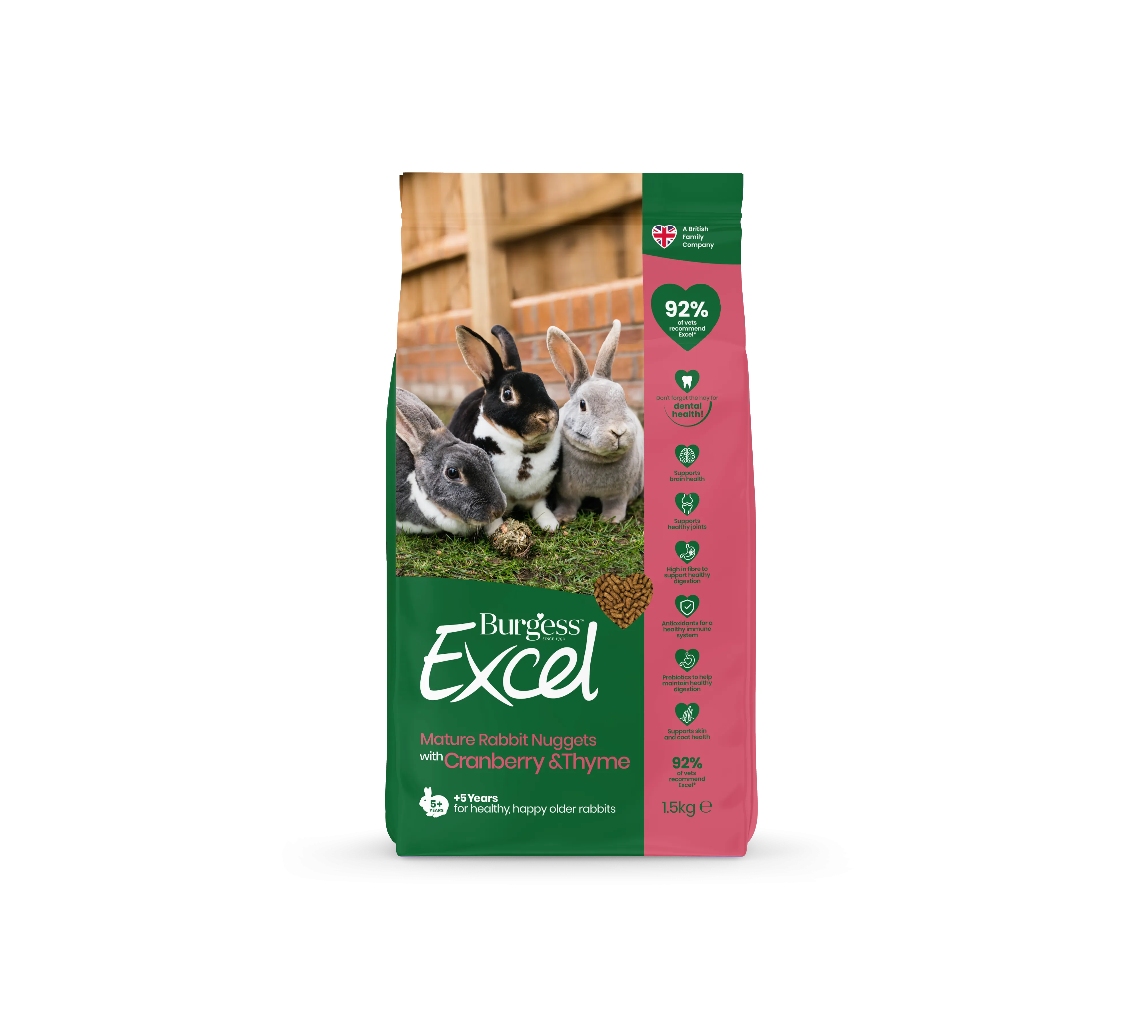 Burgess Excel Mature Rabbit With Cranberry & Thyme 1.5kg