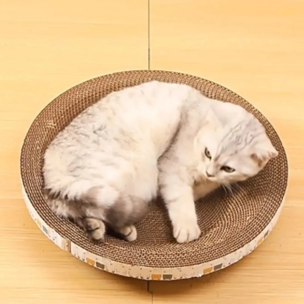 Cat Scratch Bowl Toy - Durable Corrugated Cardboard Scratcher