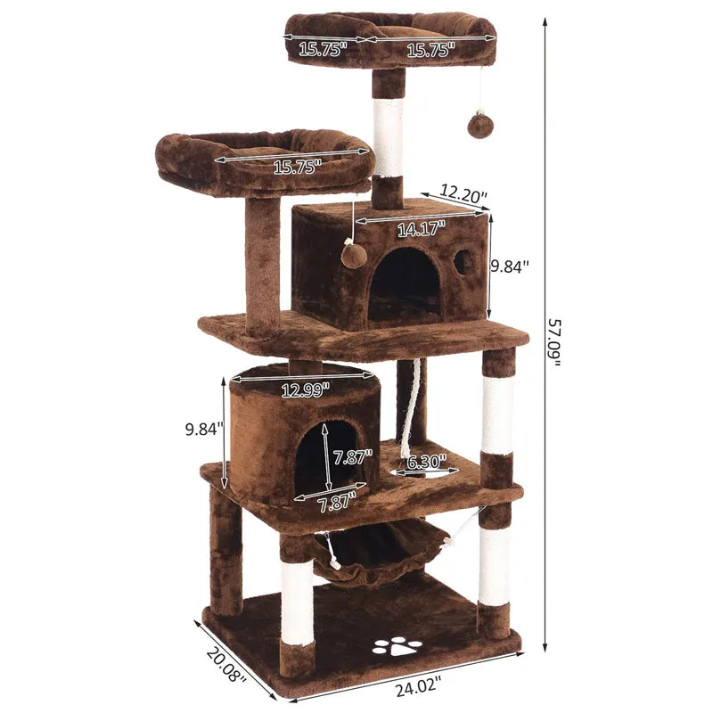 Cat Tree House Scratching Post Tree Play House