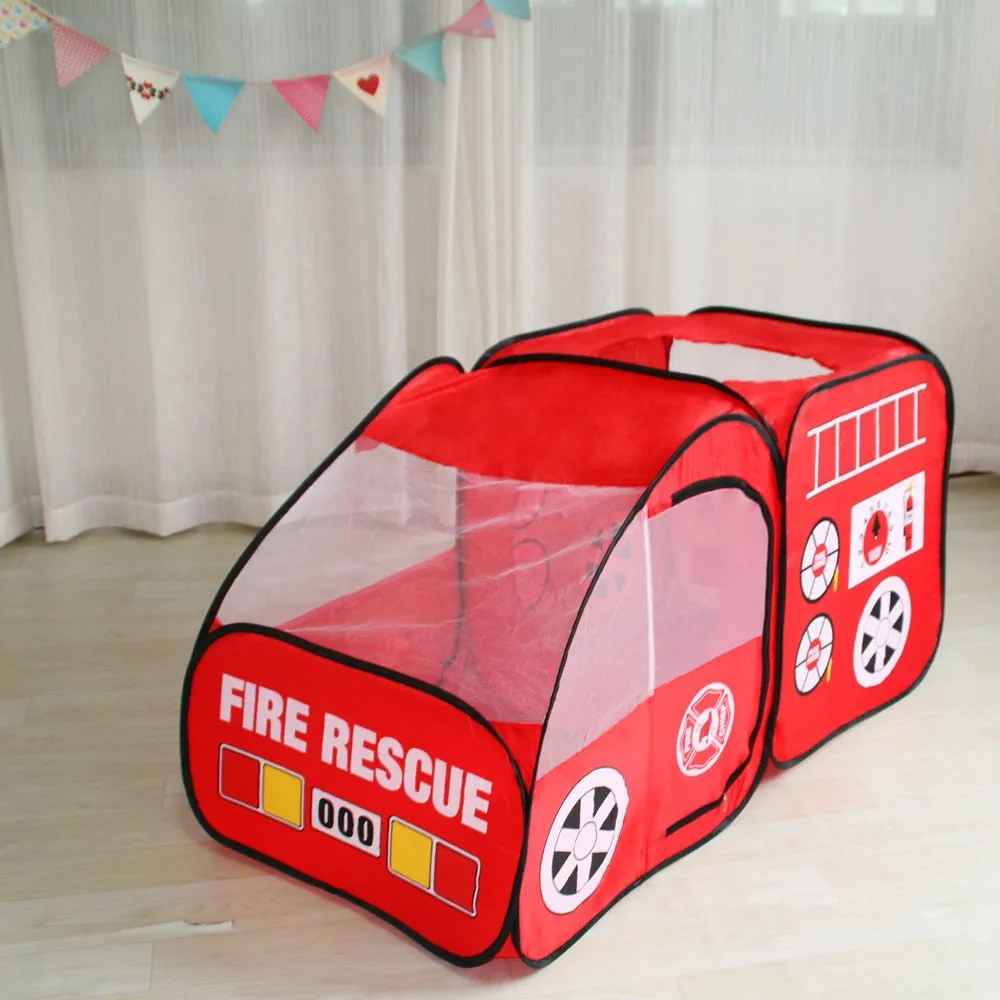 Children's Play Fire Truck Tent