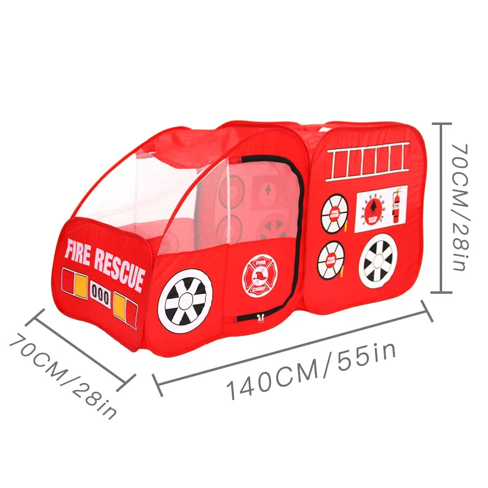 Children's Play Fire Truck Tent