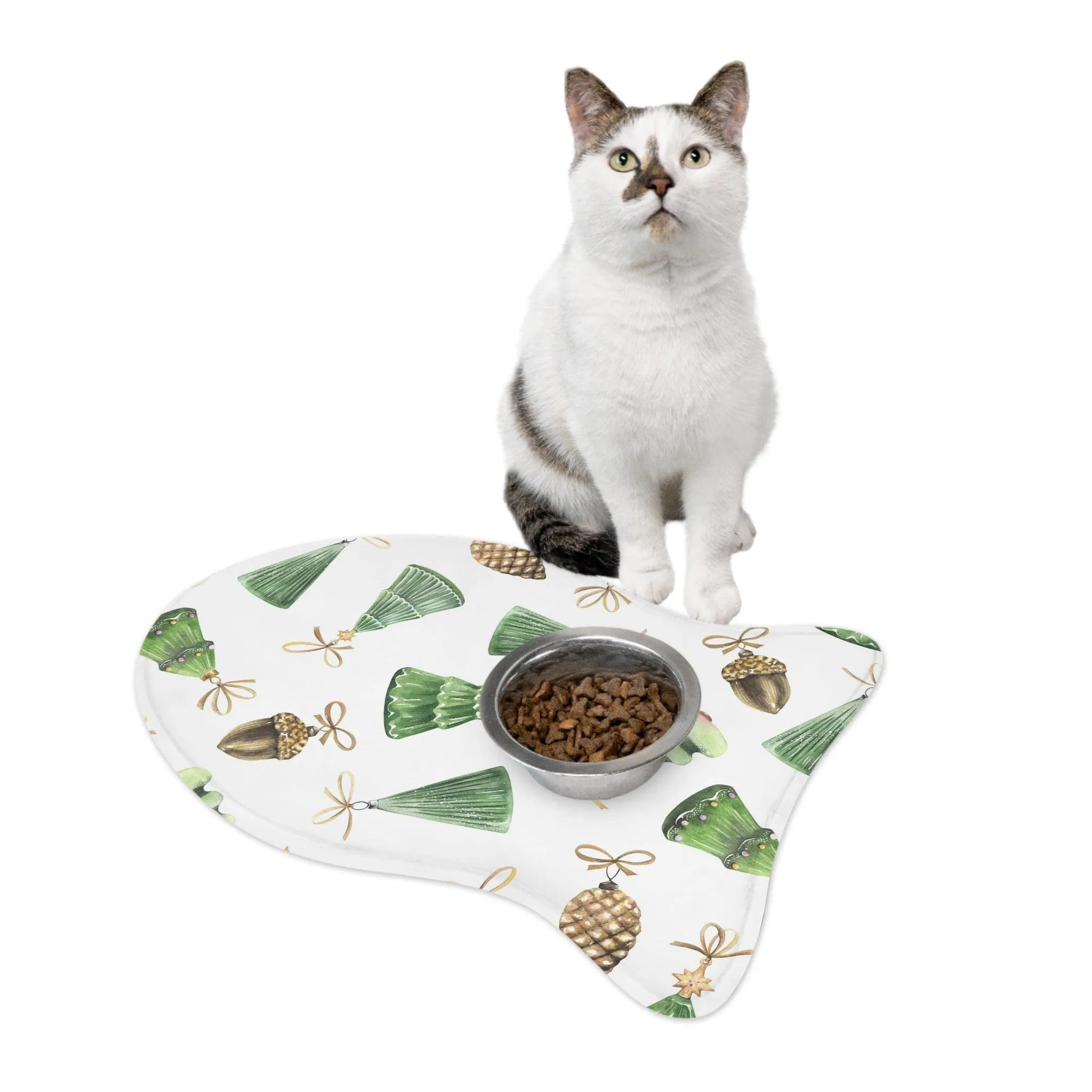 Customizable Whimsical Pet Feeding Mats - Fun Bone & Fish Designs