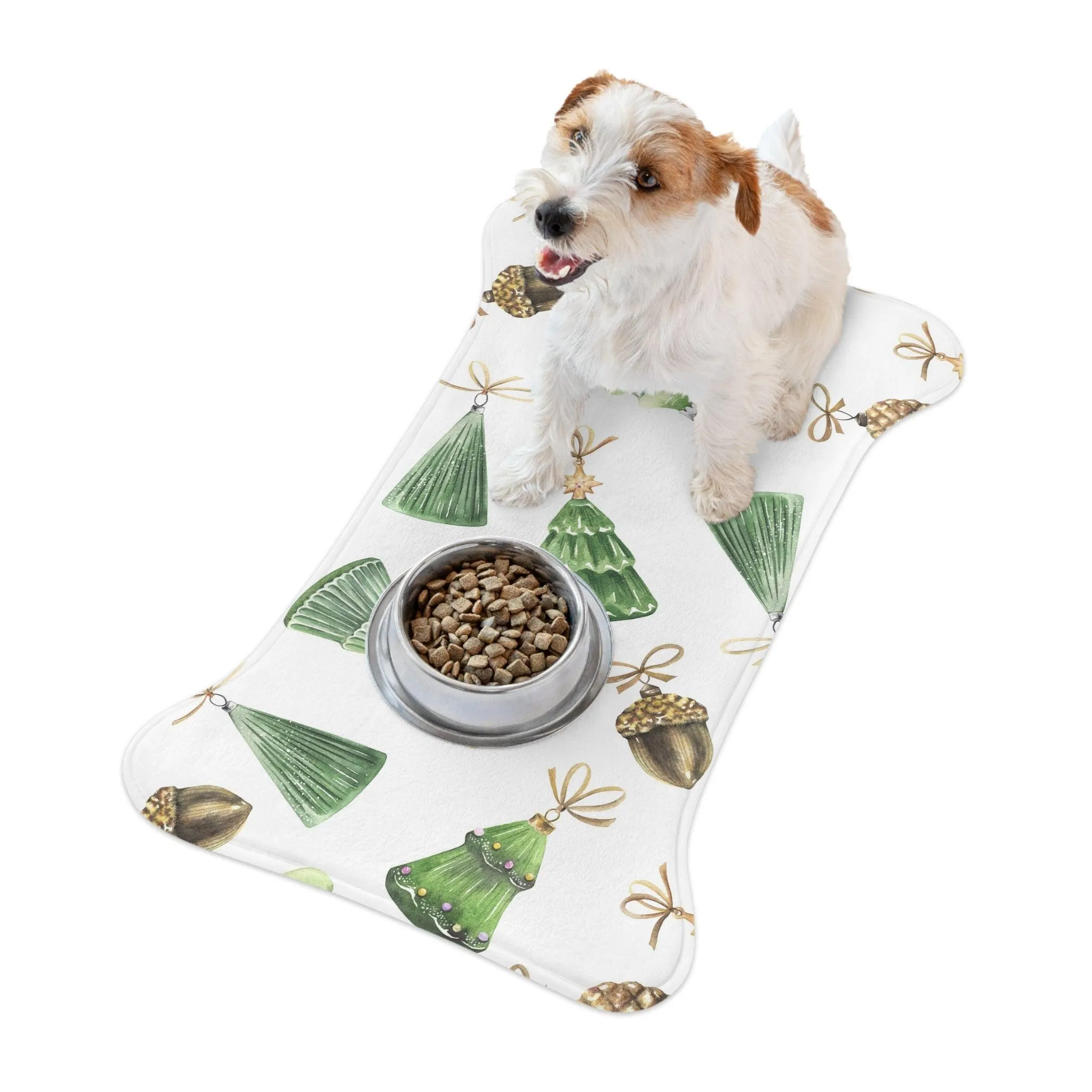 Customizable Whimsical Pet Feeding Mats - Fun Bone & Fish Designs