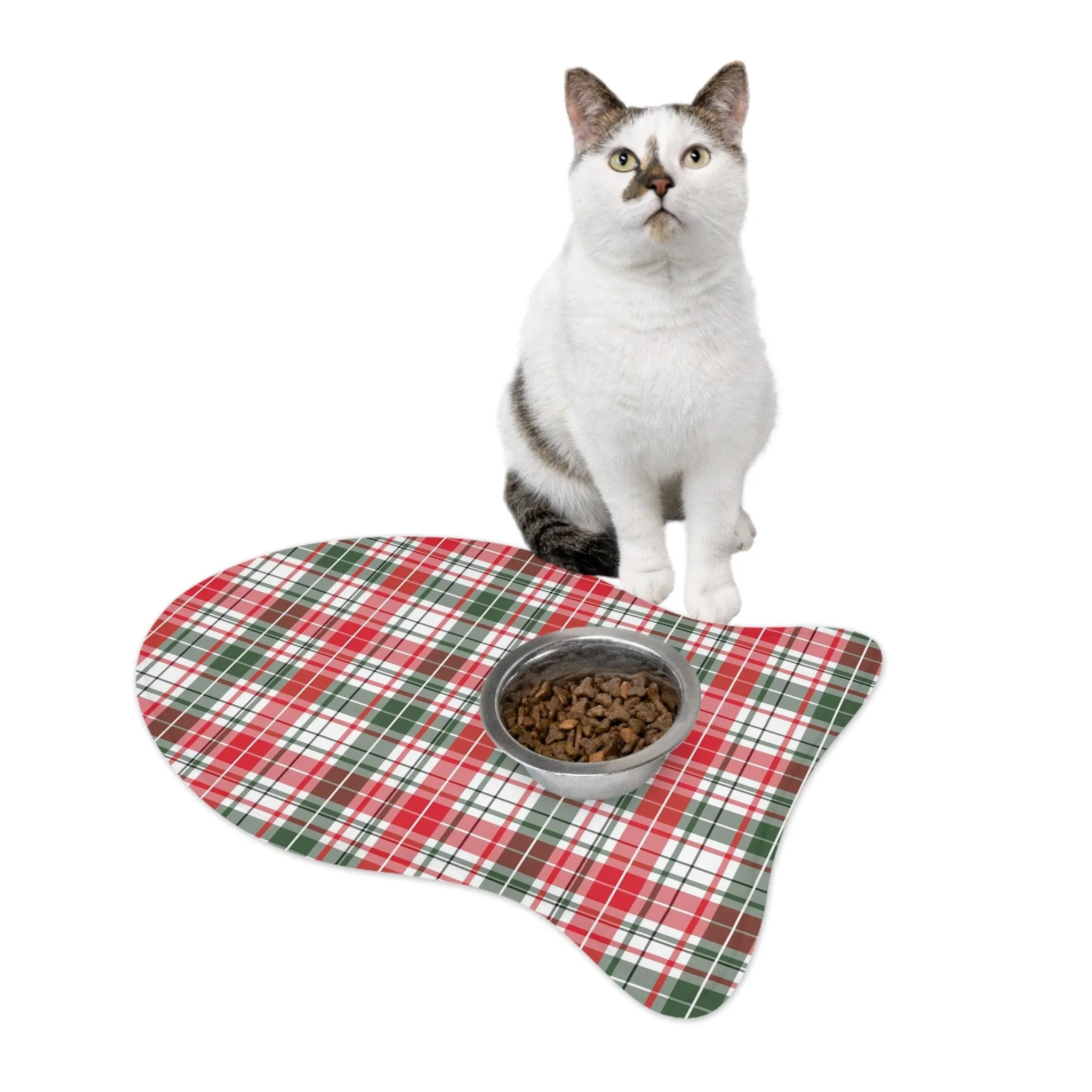 Customized Pet Dining Mats - Whimsical Bone and Fish Designs for Tidy Mealtimes