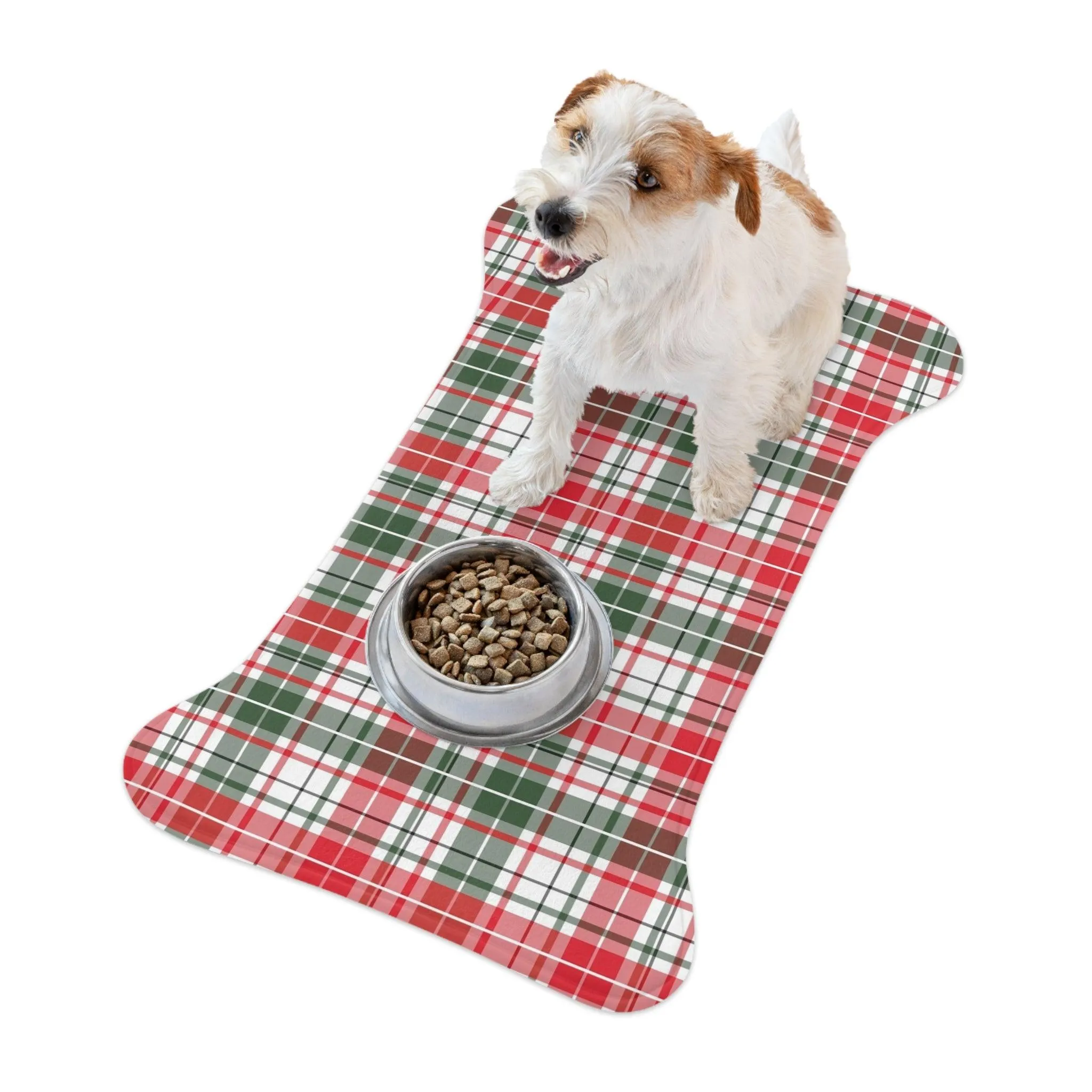 Customized Pet Dining Mats - Whimsical Bone and Fish Designs for Tidy Mealtimes