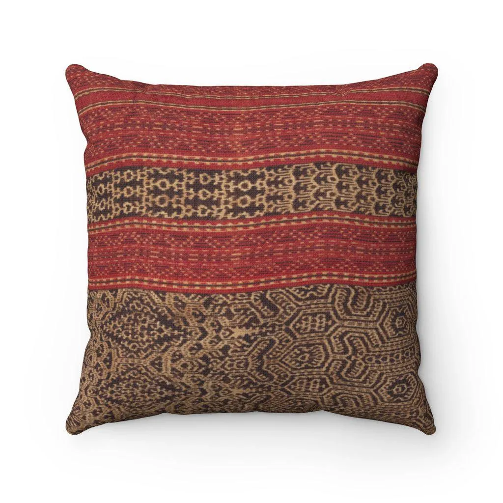 Dayak Tribe (Borneo) Ikat -Inspired Tribal Pillows | Throw Pillows