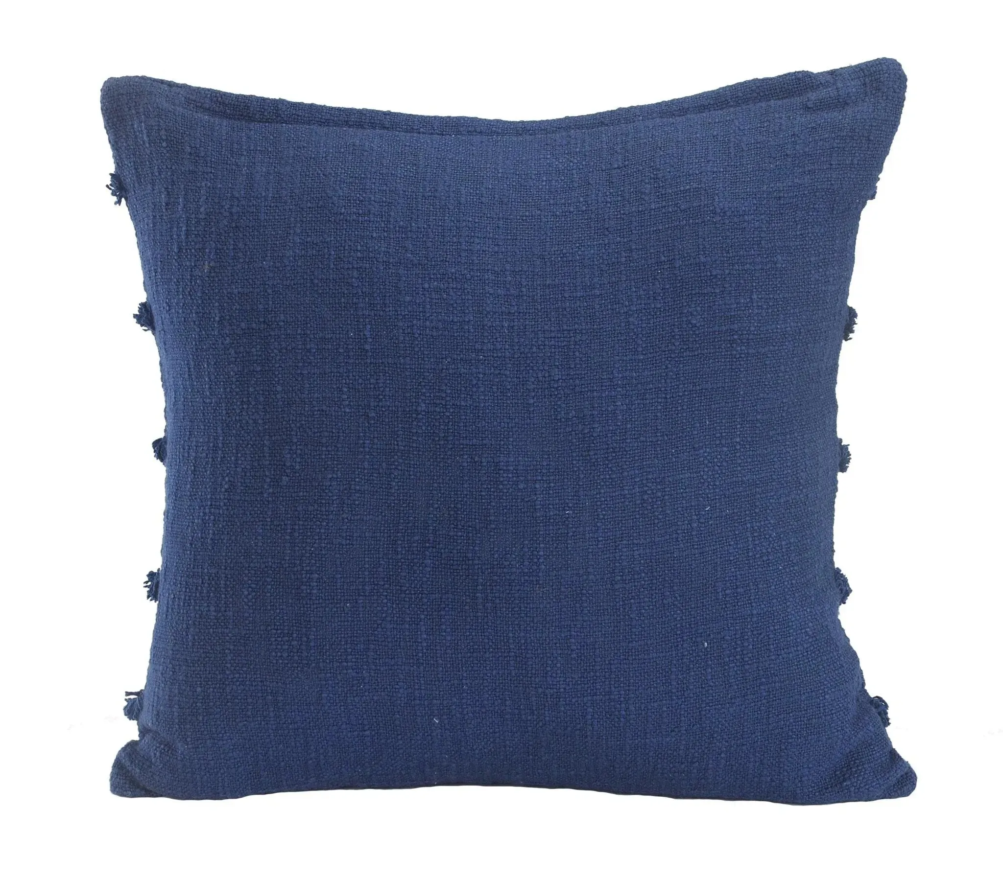 Deep Blue Overtufted Solid  LR07513 Throw Pillow