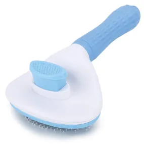 Depets Self Cleaning Slicker Brush, Pet Grooming Shedding Brush for Dogs and Cats