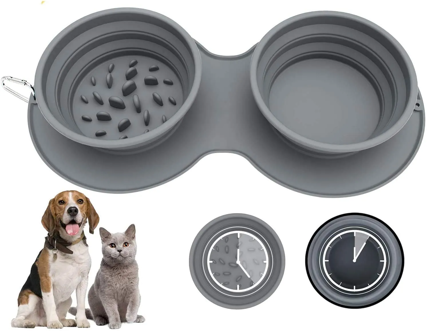 Dog Bowl Slow Feeder Double Mat