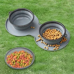 Dog Bowl Slow Feeder Double Mat