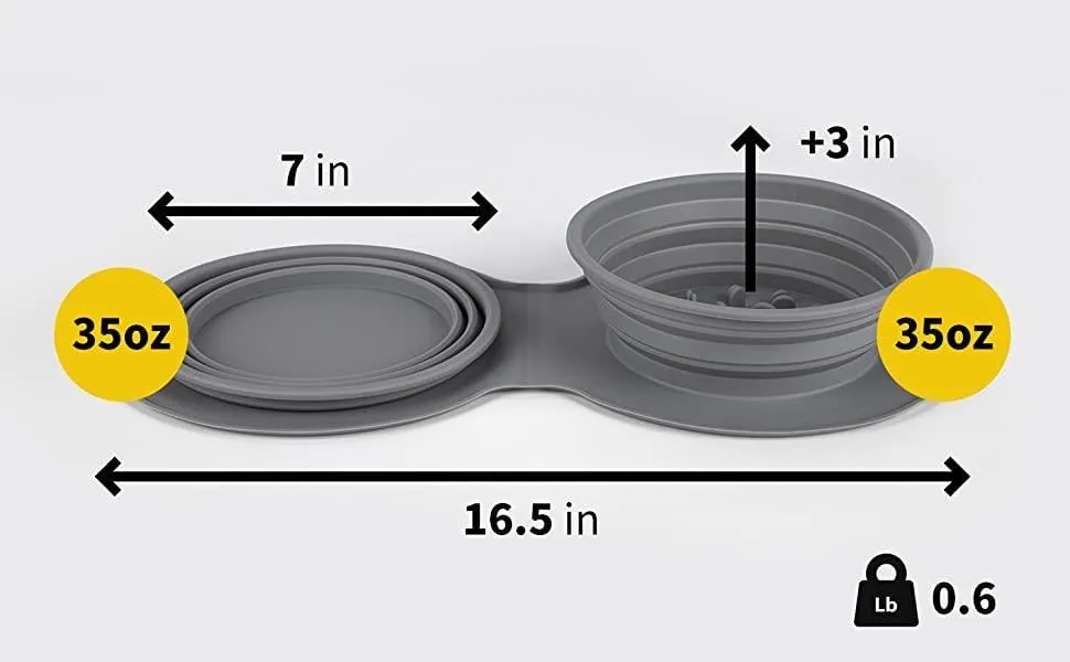 Dog Bowl Slow Feeder Double Mat