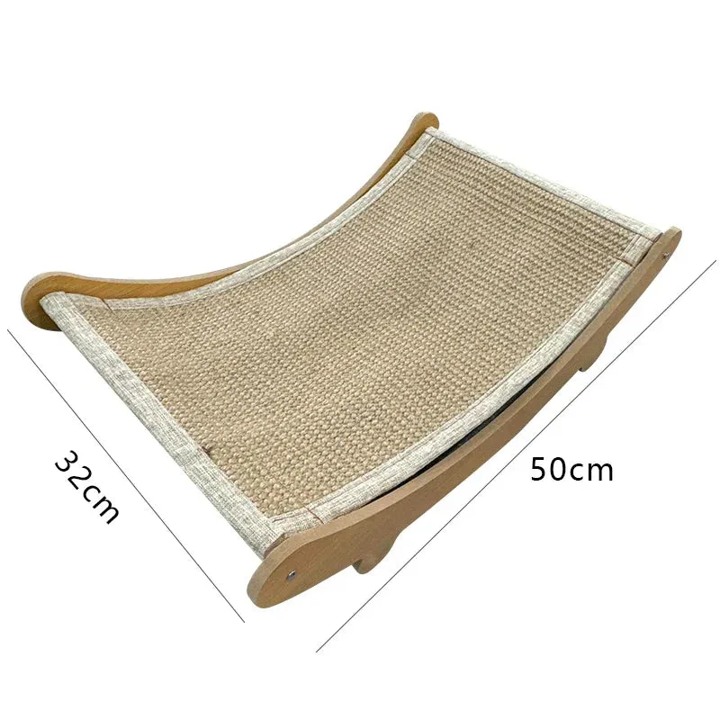 Durable Wooden Cat Scratcher with Sisal Surface