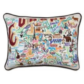 Europe Hand-Embroidered Pillow