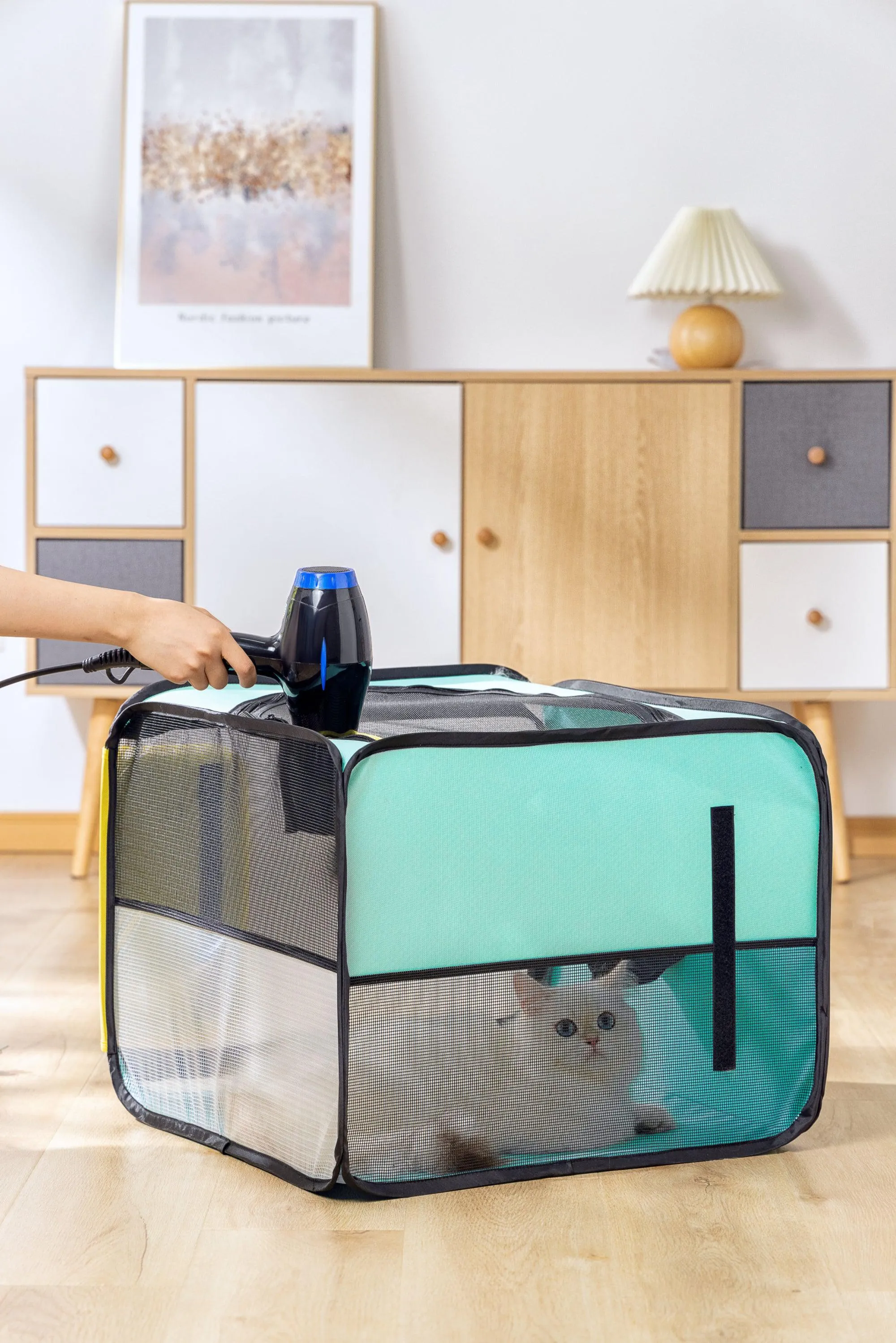 EZ Portable & Folding Pet Hair Dryer Box