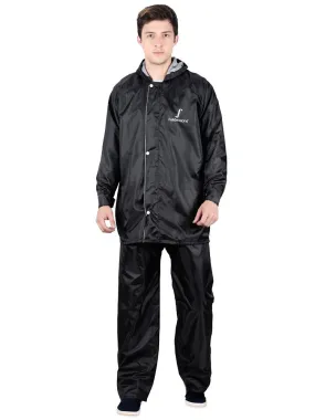 Fabseasons Black Reversible Unisex Raincoat