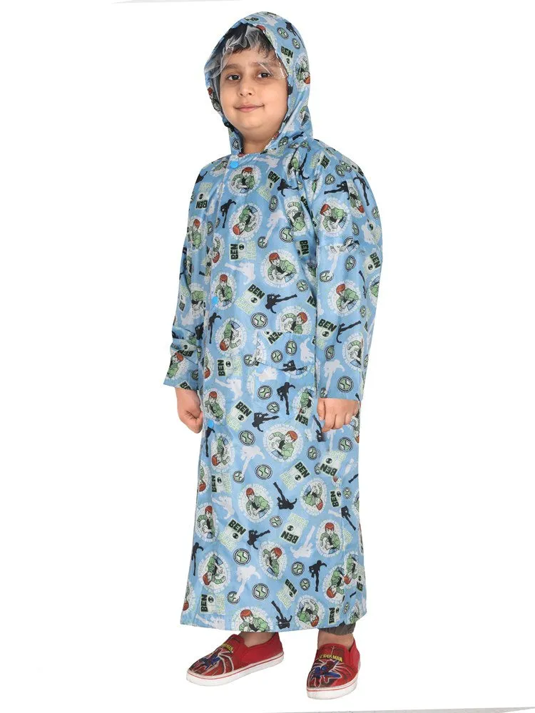 Fabseasons Printed Waterproof Long - Full  raincoat for Kids with Hood