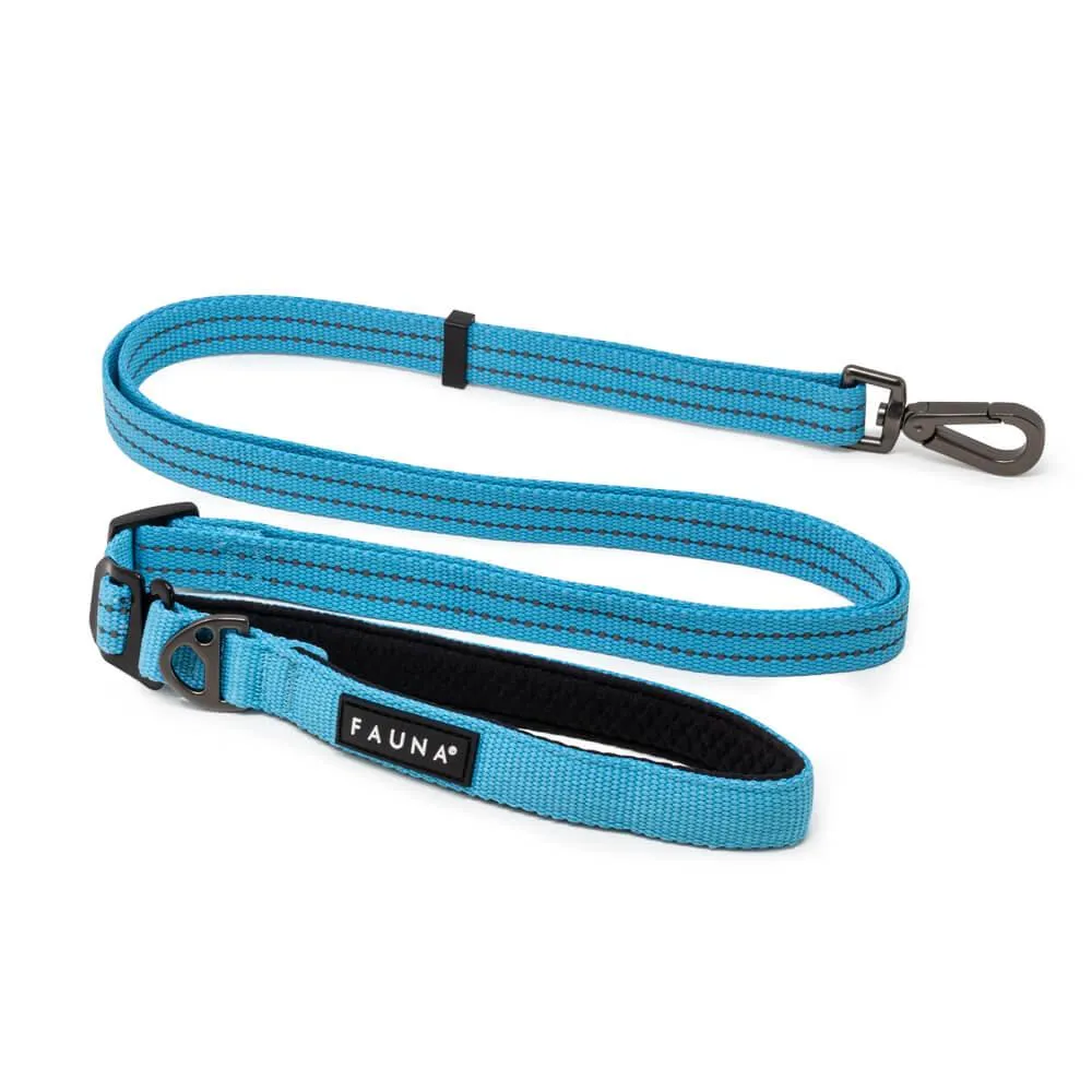 Fauna® Blue Reflective Multi-Use Dog Lead 5.6ft