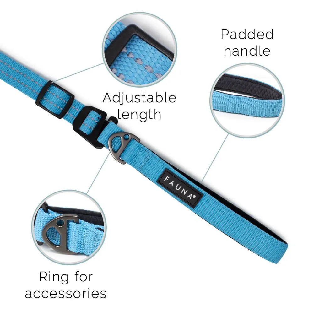 Fauna® Blue Reflective Multi-Use Dog Lead 5.6ft