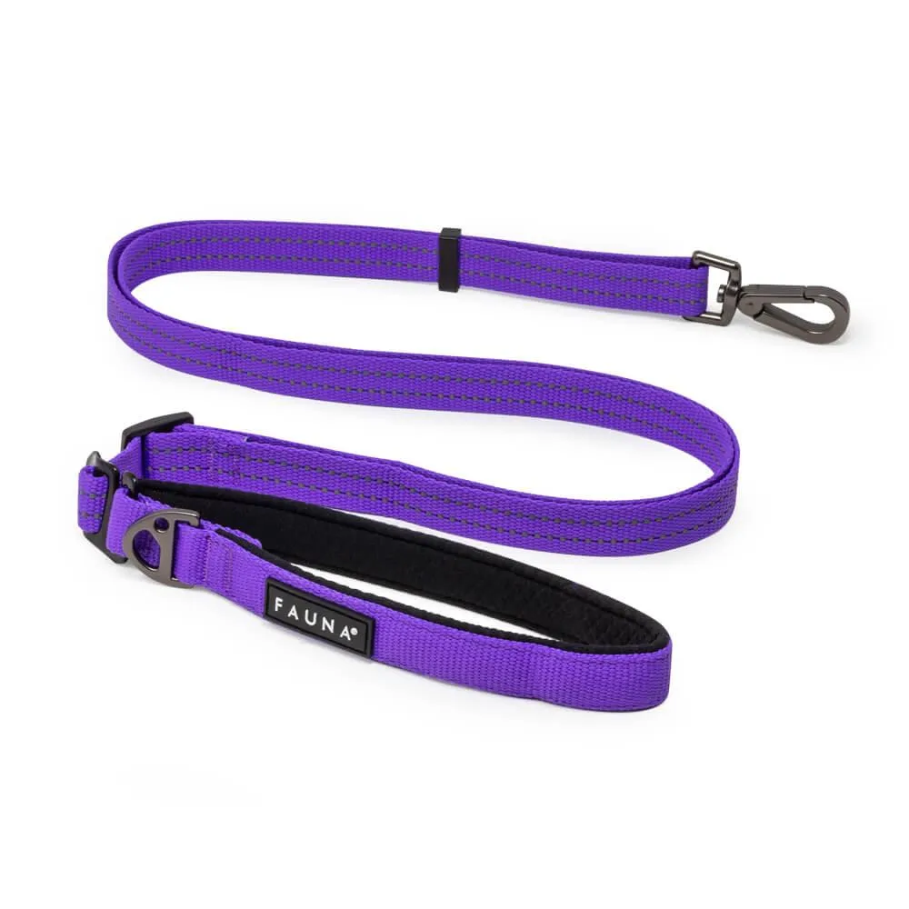 Fauna® Purple Reflective Multi-Use Dog Lead 5.6ft