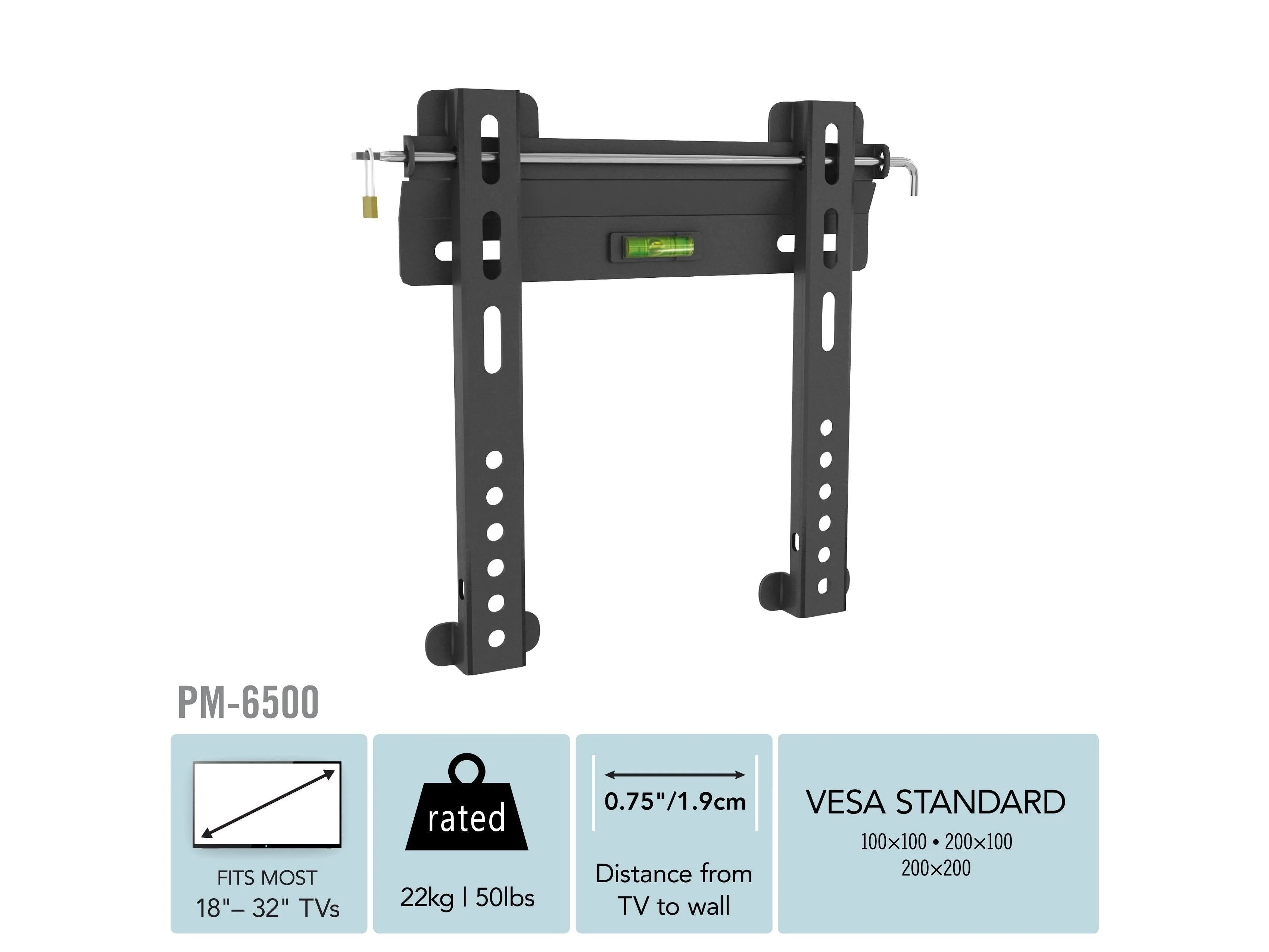 Fixed TV Wall Mount for 18" - 32" TVs