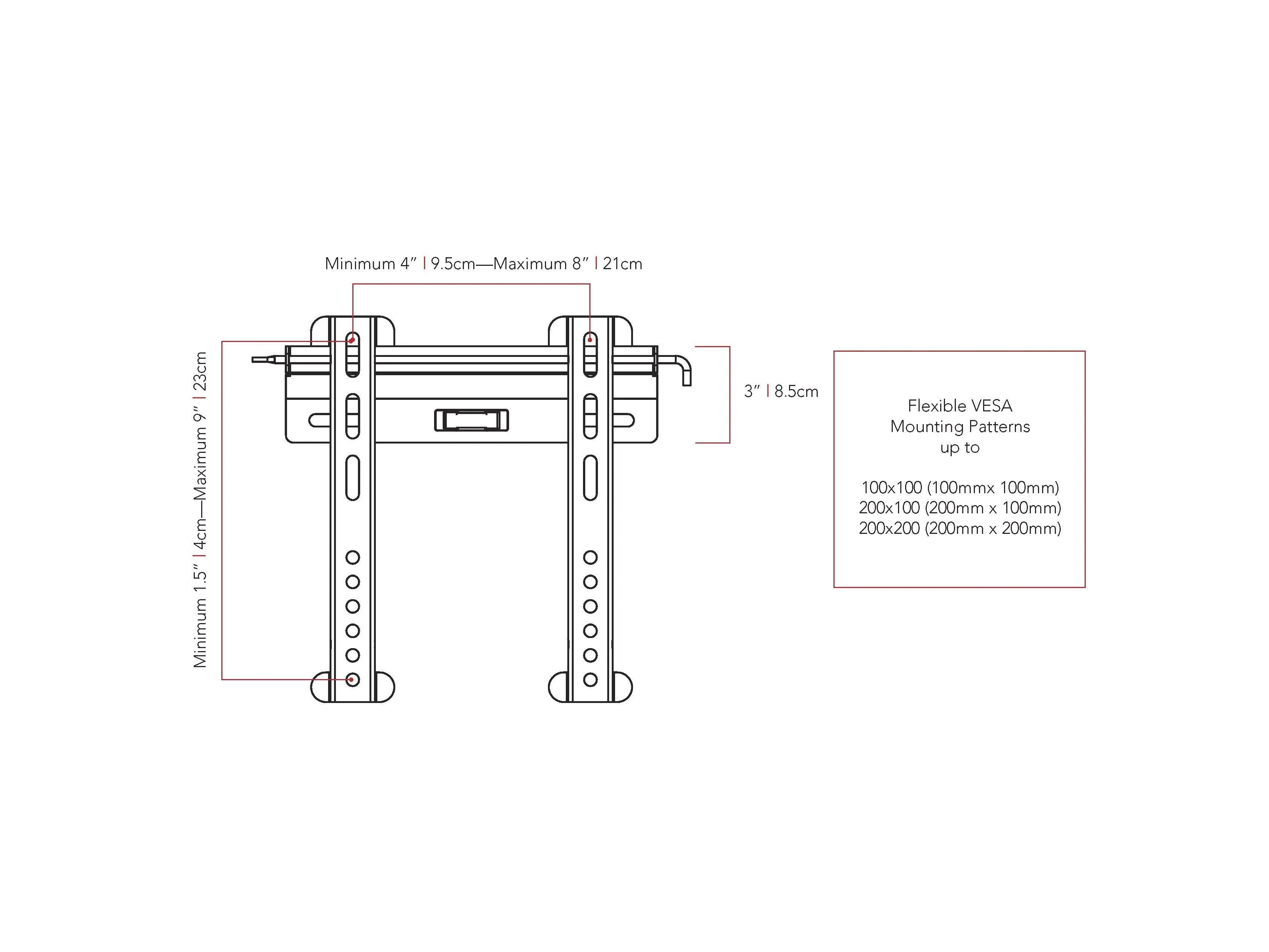 Fixed TV Wall Mount for 18" - 32" TVs