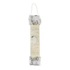 Hanging Cat Scratcher With Mouse Toy - Light Grey