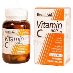 Health Aid Vitamin C Chewable Tablet 500 Mg 60 PC