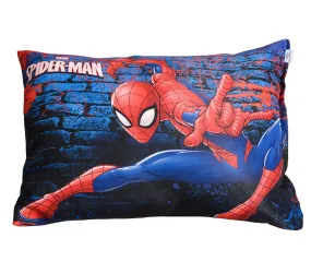 Heart Home Marvel Spiderman Print Baby Pillow|Polyester Super Soft Kids Pillow for Sleeping & Travel,12 x 18 Inch,(Navy Blue)