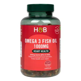 Holland & Barrett Omega 3 Fish Oil 1000mg 120 Capsules