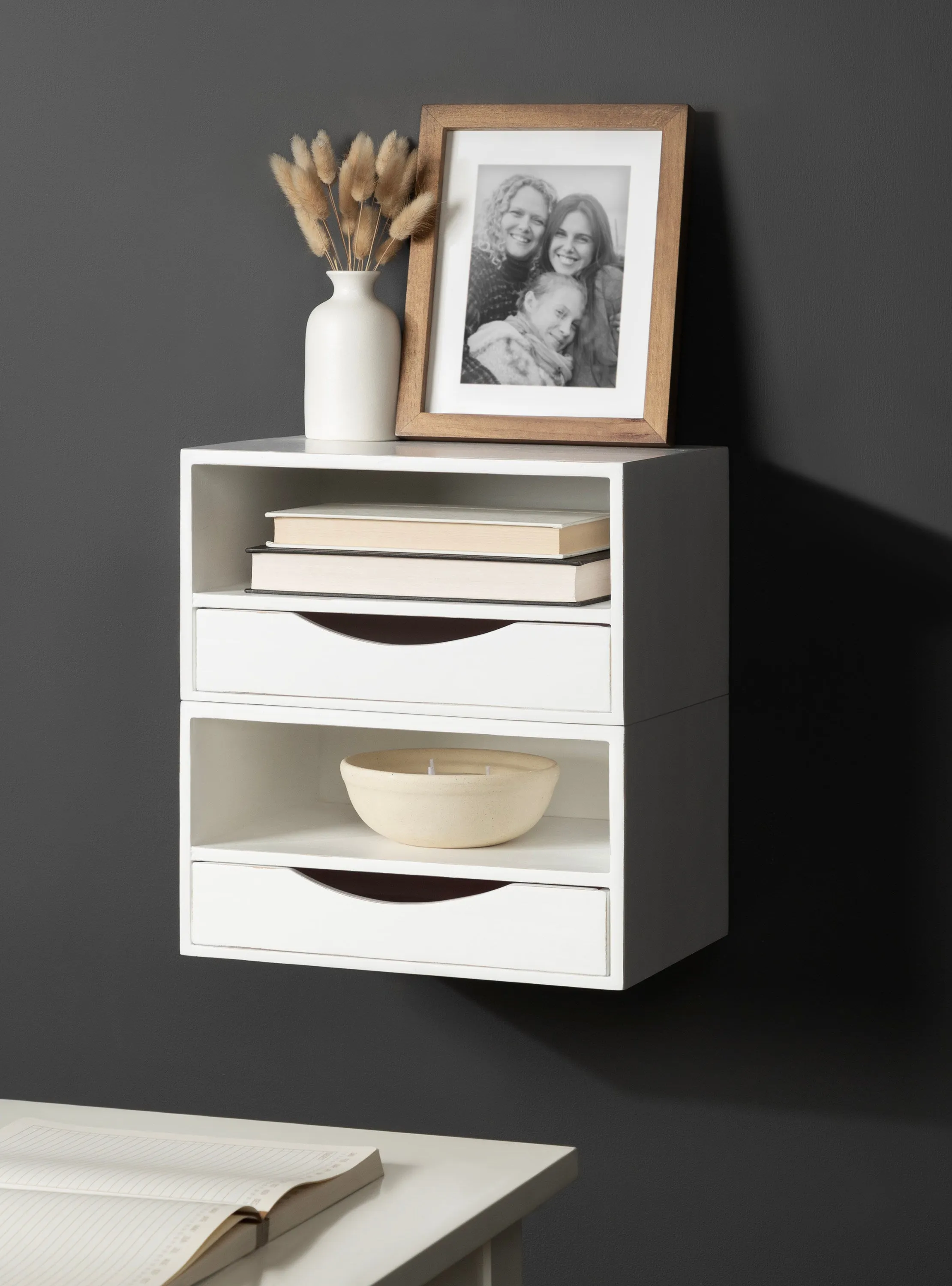 Hutton Floating Side Table with Drawer