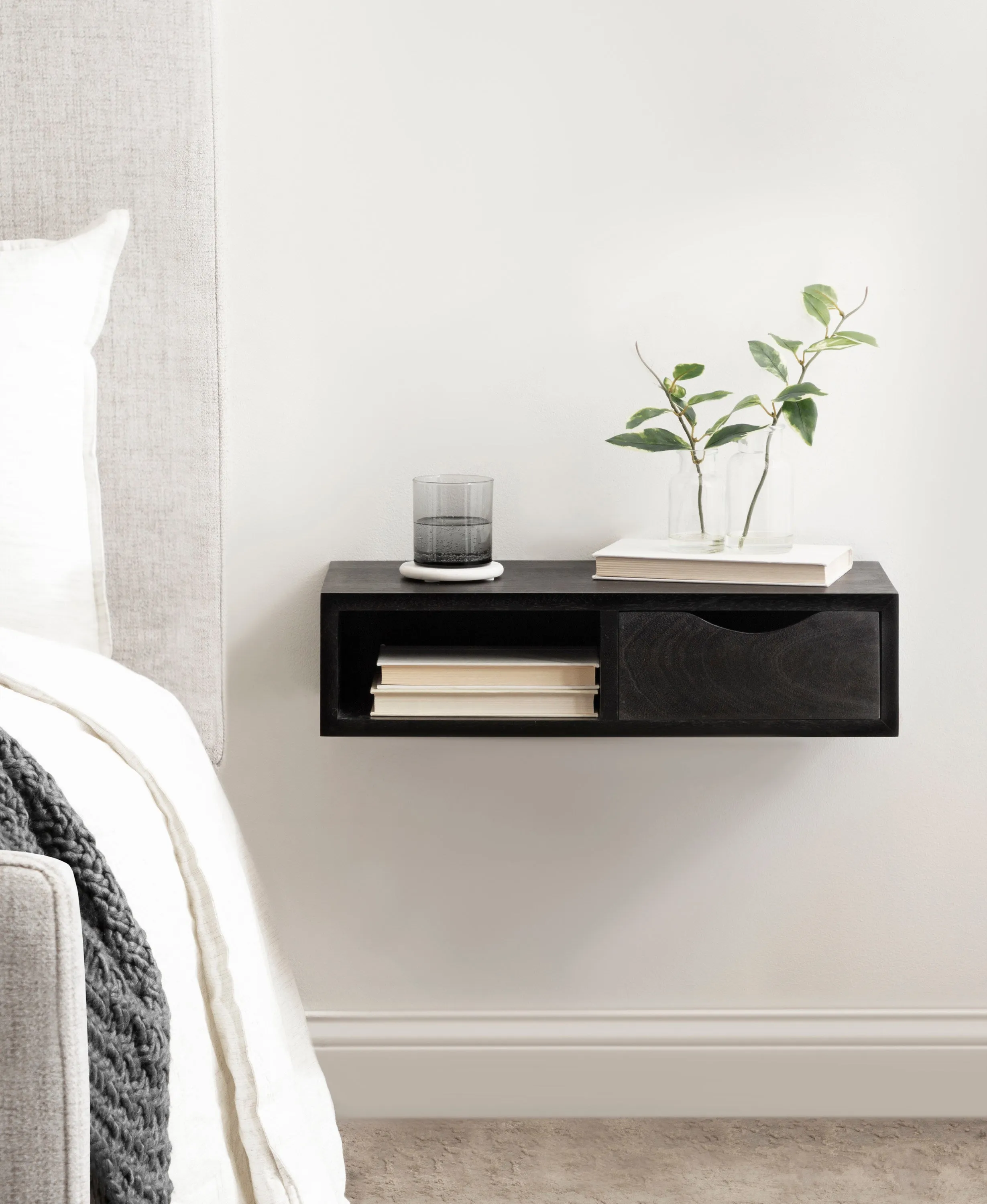 Hutton Floating Side Table with Drawer